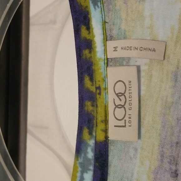 LOGO Lori Goldstein scoop neck top/tunic size M - Picture 2 of 7